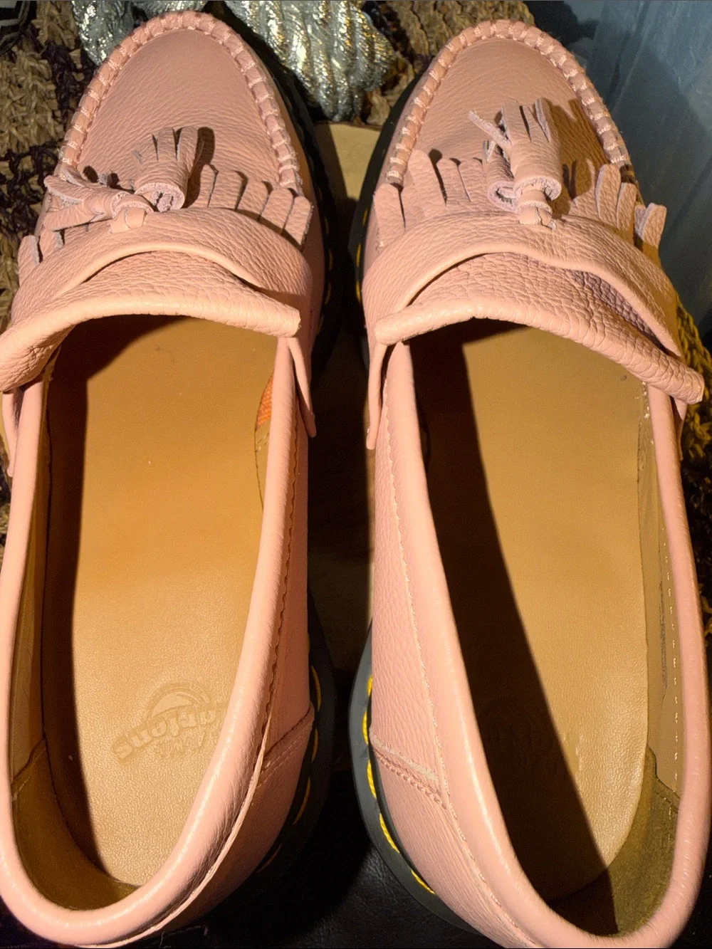 Dr. Martens Adrian Virginia Leather Tassel Loafers Pink Women’s Size 9